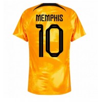 Holland Memphis Depay #10 Hjemmebanetrøje VM 2022 Kortærmet